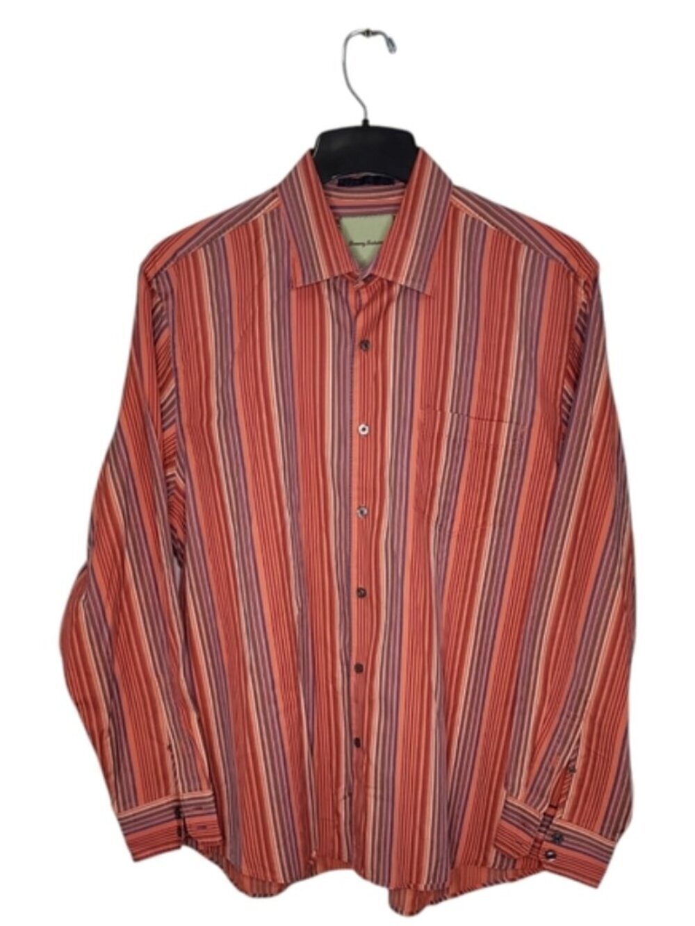 Tommy Bahama Men's Shirt Size XL Long Sleeve Button Down Collar Vertical Stripes